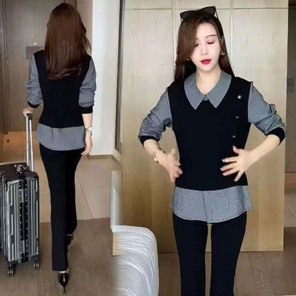 Chic Faux 2-teiliges Shirt für Damen